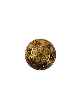 Italian Gold Floral Shank Back Button – 18L/11.5mm Italian Gold Floral Shank Back Button – 18L/11.5mm