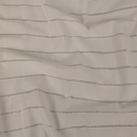 White Cotton Poplin with Ladder Stitched Stripes White Cotton Poplin with Ladder Stitched Stripes
