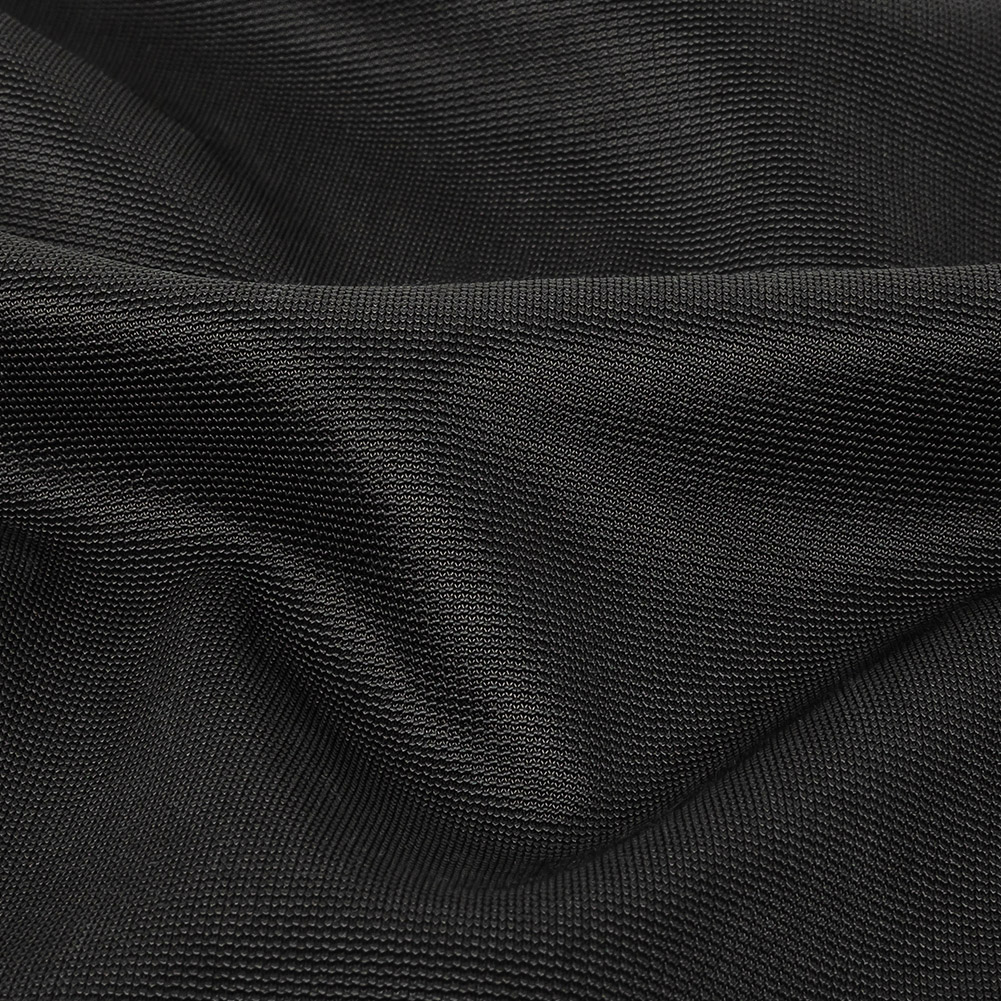 Sleek Stretch Ponte Knit – Black – Made in Italy Sleek Stretch Ponte Knit – Black – Made in Italy