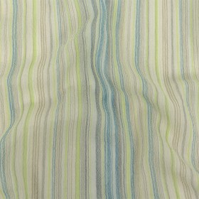 Blue, Lime and Gray Striped Cotton Gauze Blue, Lime and Gray Striped Cotton Gauze