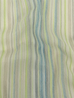 Blue, Lime and Gray Striped Cotton Gauze Blue, Lime and Gray Striped Cotton Gauze