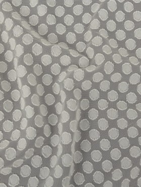 White Polka Dotted Burnout Polyester Chiffon White Polka Dotted Burnout Polyester Chiffon