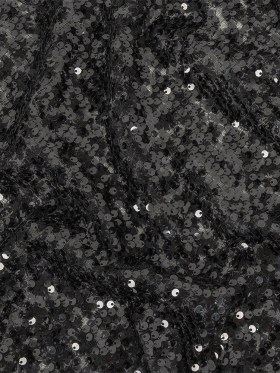 Black on Black Sequined and Embroidered Lace Black on Black Sequined and Embroidered Lace