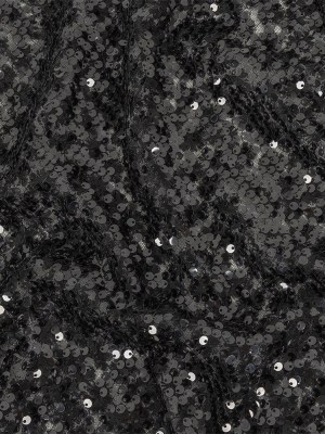 Black on Black Sequined and Embroidered Lace Black on Black Sequined and Embroidered Lace