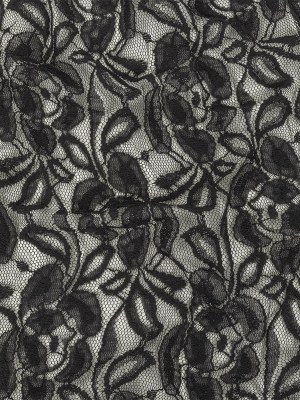 Black Floral Re-Embroidered Lace Black Floral Re-Embroidered Lace