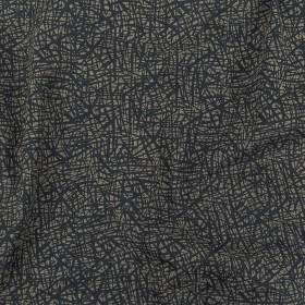 Liz Claiborne Cloudburst and Navy Abstract Printed Cotton Twill Liz Claiborne Cloudburst and Navy Abstract Printed Cotton Twill