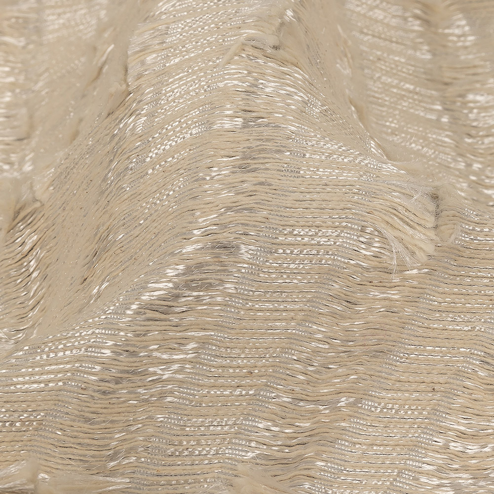 Ivory Fringed Waves Novelty Woven Ivory Fringed Waves Novelty Woven