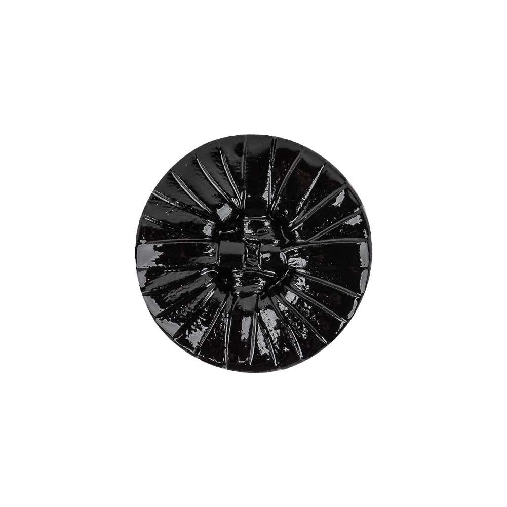 Black Radial Embossed Plastic Shank Back Button – 32L/20mm Black Radial Embossed Plastic Shank Back Button – 32L/20mm