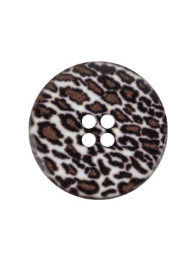 Techno Leopard 4-Hole Plastic Button – 36L/23MM Techno Leopard 4-Hole Plastic Button – 36L/23MM