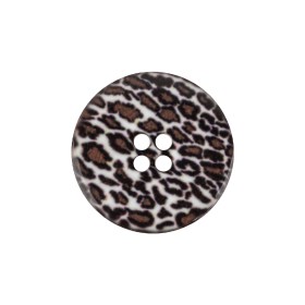Techno Leopard 4-Hole Plastic Button – 36L/23MM Techno Leopard 4-Hole Plastic Button – 36L/23MM