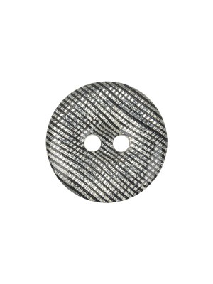 Silver Striated Rolled Rim 2-Hole Plastic Button – 28L/18mm Silver Striated Rolled Rim 2-Hole Plastic Button – 28L/18mm