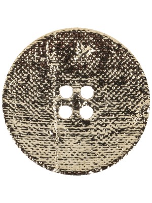 Shiny Gold Textured 4-Hole Saucer Button – 44L/28mm Shiny Gold Textured 4-Hole Saucer Button – 44L/28mm