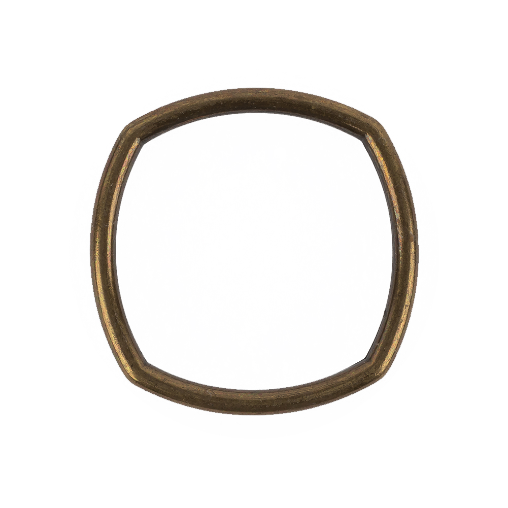 Weathered Gold Rounded Square Metal Ring – 30mm Weathered Gold Rounded Square Metal Ring – 30mm