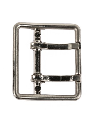 Satin Nickel Double Tongue Metal Buckle – 36mm Satin Nickel Double Tongue Metal Buckle – 36mm