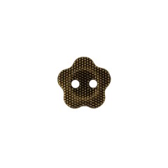 Light Bronze Nailshead Textured 2-Hole Metal Flower Button – 20L/12.5mm Light Bronze Nailshead Textured 2-Hole Metal Flower Button – 20L/12.5mm