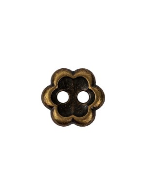 Bronze Concave 2-Hole Metal Flower Button – 20L/12.5mm Bronze Concave 2-Hole Metal Flower Button – 20L/12.5mm