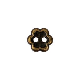 Bronze Concave 2-Hole Metal Flower Button – 20L/12.5mm Bronze Concave 2-Hole Metal Flower Button – 20L/12.5mm