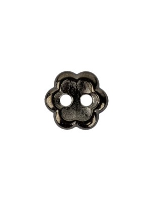 Gunmetal Concave 2-Hole Metal Flower Button – 20L/12.5mm Gunmetal Concave 2-Hole Metal Flower Button – 20L/12.5mm