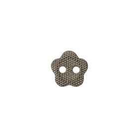 Nickel Nailshead Textured 2-Hole Metal Flower Button – 17L/10.5mm Nickel Nailshead Textured 2-Hole Metal Flower Button – 17L/10.5mm