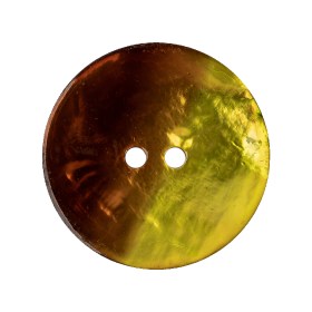 Bronze Gold Iridescent 2-Hole Shell Button – 44L/28mm Bronze Gold Iridescent 2-Hole Shell Button – 44L/28mm