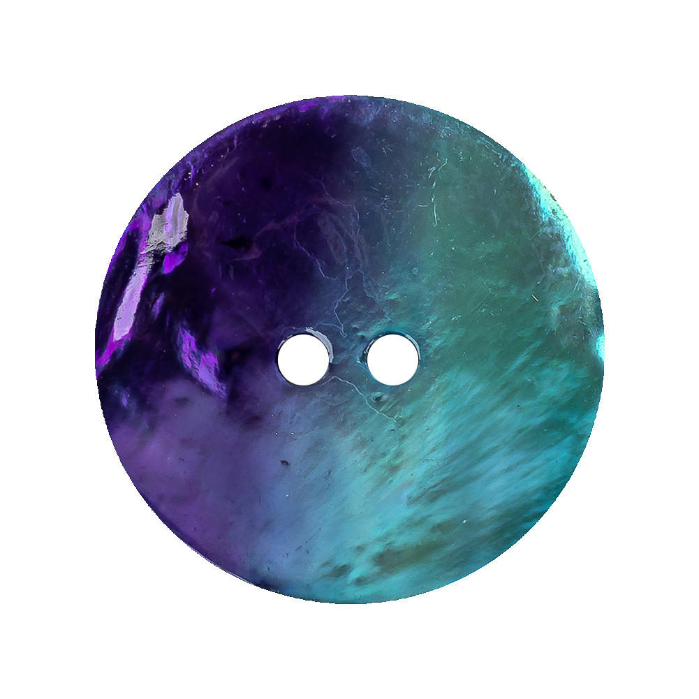 Ocean Iridescent 2-Hole Shell Button – 44L/28mm Ocean Iridescent 2-Hole Shell Button – 44L/28mm