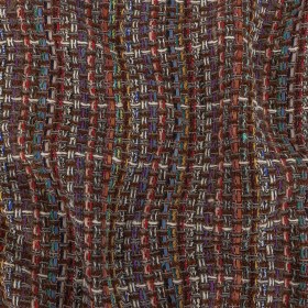Italian Chocolate Multicolor Blended Wool Tweed Italian Chocolate Multicolor Blended Wool Tweed