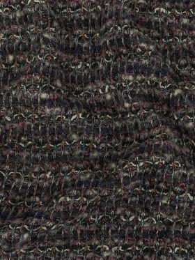 Charcoal, Rose and Metallic Silver Loopy Wool Sweater Knit Charcoal, Rose and Metallic Silver Loopy Wool Sweater Knit