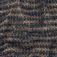 Dark Forest, Navy, and Beige Striated Chunky Wool Knit Dark Forest, Navy, and Beige Striated Chunky Wool Knit