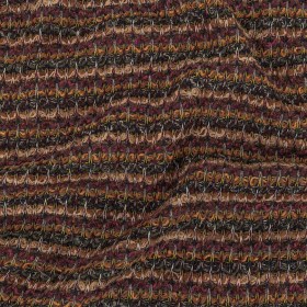 Caramel, Mulberry, and Forest Green Striped Chenille Sweater Knit Caramel, Mulberry, and Forest Green Striped Chenille Sweater Knit