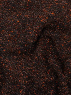 Black and Orange Speckled Brushed Woolen Woven Black and Orange Speckled Brushed Woolen Woven