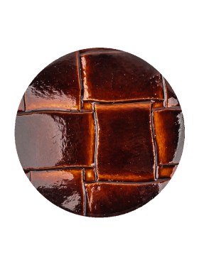 Italian Shiny Bark Basketweave Embossed Faux Leather Button – 40L/25.5mm Italian Shiny Bark Basketweave Embossed Faux Leather Button – 40L/25.5mm