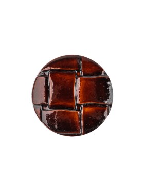 Italian Shiny Bark Basketweave Embossed Faux Leather Button – 28L/18mm Italian Shiny Bark Basketweave Embossed Faux Leather Button – 28L/18mm