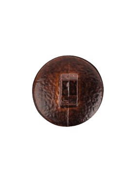 Italian Shiny Bark Basketweave Embossed Faux Leather Button – 24L/15mm Italian Shiny Bark Basketweave Embossed Faux Leather Button – 24L/15mm