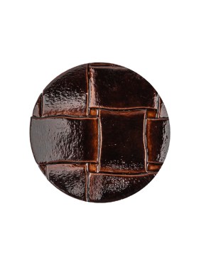 Italian Shiny Bark Basketweave Embossed Faux Leather Button – 36L/23mm Italian Shiny Bark Basketweave Embossed Faux Leather Button – 36L/23mm