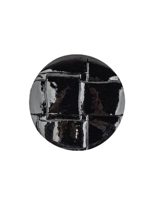 Italian Shiny Black Basketweave Embossed Faux Leather Button – 32L/20mm Italian Shiny Black Basketweave Embossed Faux Leather Button – 32L/20mm