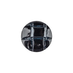 Italian Shiny Navy Basketweave Embossed Faux Leather Button – 28L/18mm Italian Shiny Navy Basketweave Embossed Faux Leather Button – 28L/18mm