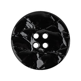 Italian Glossy Deep Roast Abstract Molded 4-Hole Faux Leather Button – 44L/28mm Italian Glossy Deep Roast Abstract Molded 4-Hole Faux Leather Button – 44L/28mm