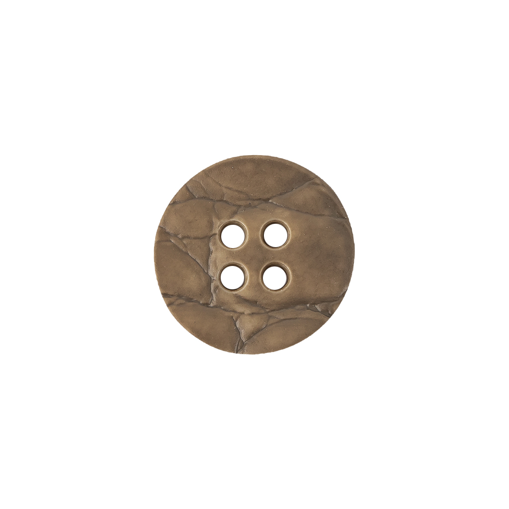 Italian Matte Khaki Abstract Molded 4-Hole Faux Leather Button – 24L/15mm Italian Matte Khaki Abstract Molded 4-Hole Faux Leather Button – 24L/15mm