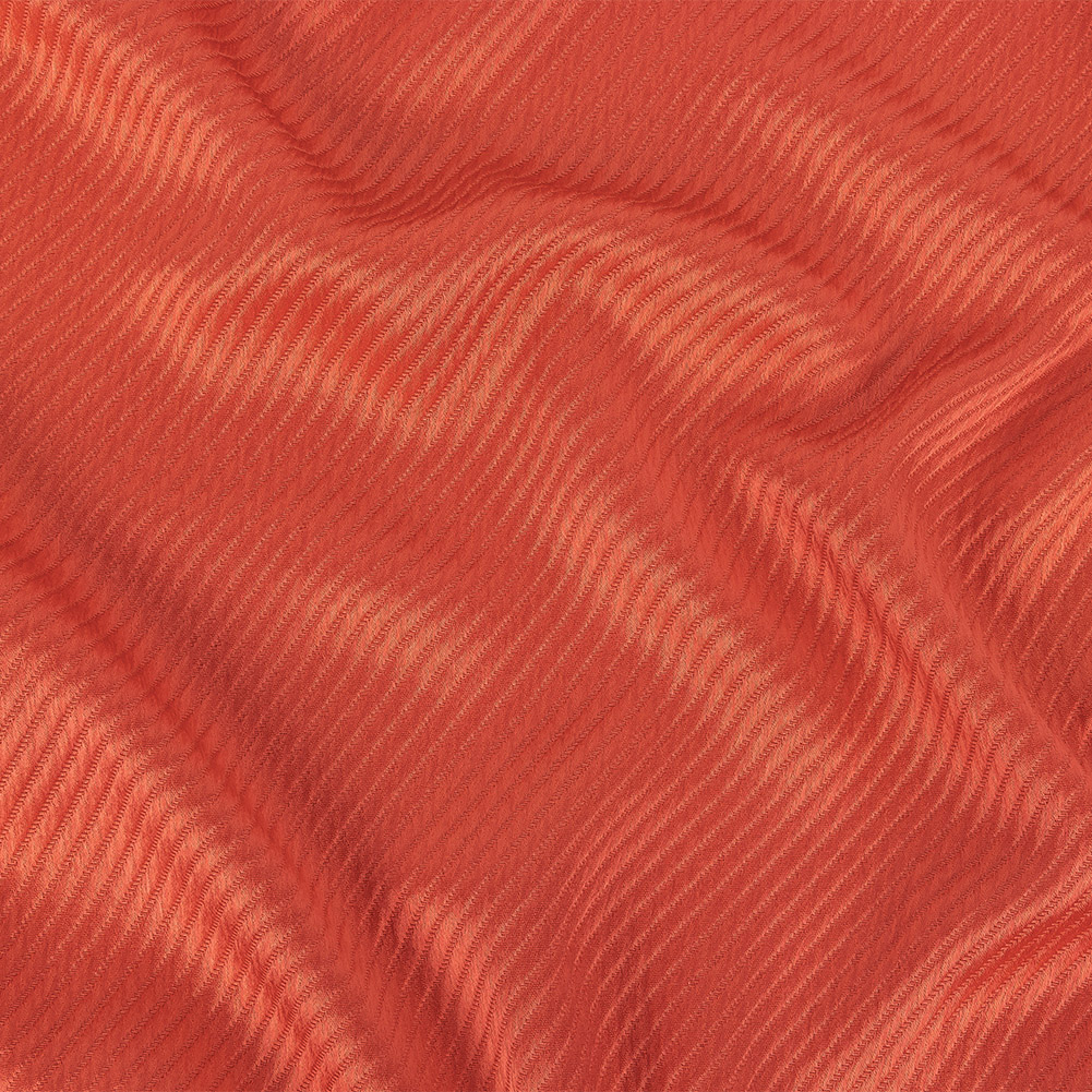 Coral Satin-Faced Regimental Stripes Polyester Matelasse