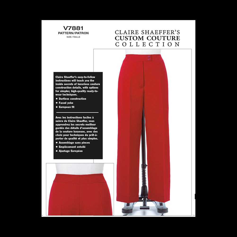 Vogue Misses' Pants Pattern V7881 Sizes 6,8,10