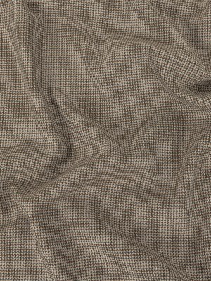Gray and Brown Houndstooth Blended Cotton Suiting Gray and Brown Houndstooth Blended Cotton Suiting