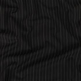 Liz Claiborne Jet Black and Beige Pinstriped Stretch Polyester Suiting Liz Claiborne Jet Black and Beige Pinstriped Stretch Polyester Suiting