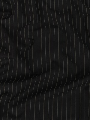 Liz Claiborne Jet Black and Beige Pinstriped Stretch Polyester Suiting Liz Claiborne Jet Black and Beige Pinstriped Stretch Polyester Suiting