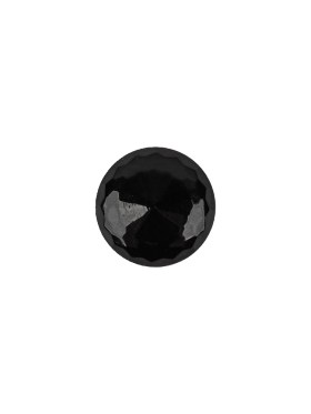 Black Faceted Shank Back Glass Button – 17L/10.5mm Black Faceted Shank Back Glass Button – 17L/10.5mm