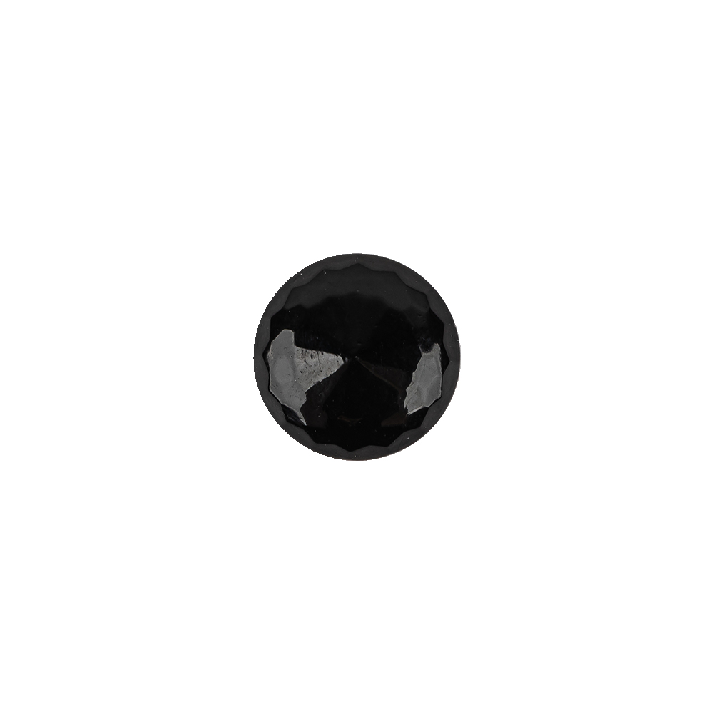Black Faceted Shank Back Glass Button – 17L/10.5mm Black Faceted Shank Back Glass Button – 17L/10.5mm