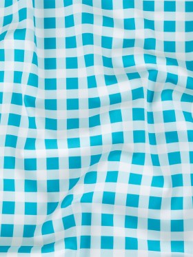 Compression Swimwear Tricot, UV Protective with Aloe Vera Microcapsules – Blue and White Checkered – Caye Collection Compression Swimwear Tricot, UV Protective with Aloe Vera Microcapsules – Blue and White Checkered – Caye Collection