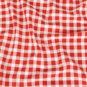 Compression Swimwear Tricot, UV Protective with Aloe Vera Microcapsules – Red and White Checkered – Caye Collection Compression Swimwear Tricot, UV Protective with Aloe Vera Microcapsules – Red and White Checkered – Caye Collection