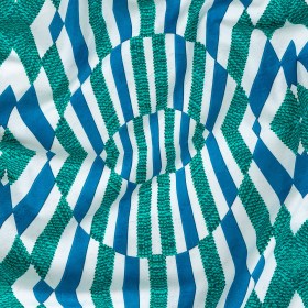 Compression Swimwear Tricot, UV Protective with Aloe Vera Microcapsules – Blue and Teal Geometric – Caye Collection Compression Swimwear Tricot, UV Protective with Aloe Vera Microcapsules – Blue and Teal Geometric – Caye Collection