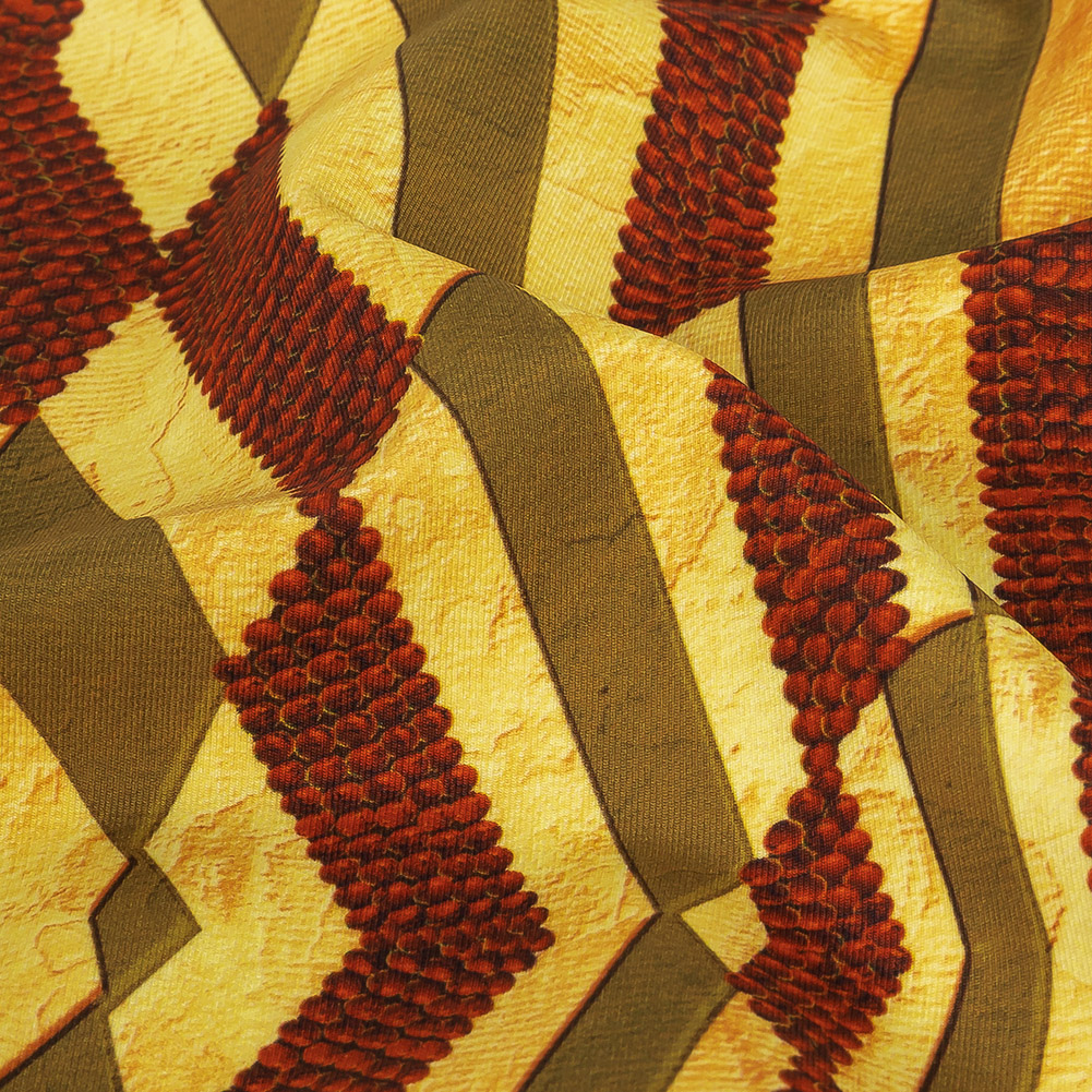 Compression Swimwear Tricot, UV Protective with Aloe Vera Microcapsules – Yellow, Olive and Mahogany Geometric – Caye Collection Compression Swimwear Tricot, UV Protective with Aloe Vera Microcapsules – Yellow, Olive and Mahogany Geometric – Caye Collection