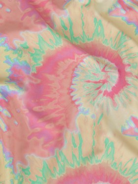 Compression Swimwear Tricot, UV Protective with Aloe Vera Microcapsules – Yellow, Pink and Orange Soft Swirls Tie Dye – Caye Collection Compression Swimwear Tricot, UV Protective with Aloe Vera Microcapsules – Yellow, Pink and Orange Soft Swirls Tie Dye – Caye Collection